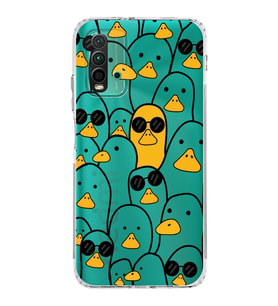 Xiaomi Redmi 9T  Kamera Korumalı Kapak Duck Tasarımlı Şeffaf  Kılıf