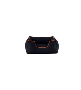 Pet Comfort Alpha Kedi ve Köpek Yatağı Siyah w Turuncu Biye S 60x50cm
