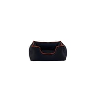 Pet Comfort Alpha Kedi ve Köpek Yatağı Siyah w Turuncu Biye S 60x50cm