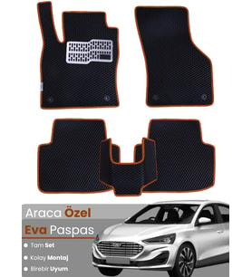 FORD FOCUS 5 (2024-2025) Uyumlu EVA Paspas Tam Set–Araca Özel,Su Geçirmez,Kolay Montaj