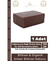 %100 Doğal Güzel Kokulu El Yüz Saç Vücut Cilt Onaran Kolajen Etkili Amber Bitkisel Sabun 1 Adet