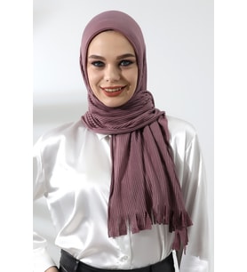 Gül Kurusu Tesettür Hazır Pratik Fitilli Pamuklu Şal