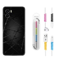 Vivo Y15S Y32 Y33S Y51 Y53S Kılıf Kablo Koruma Spiral Silikon Dikenli Tel 1779