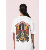 Guns N' Roses Müzik Grubu Sırt Baskılı Unisex Oversize Rock Metal Tişört