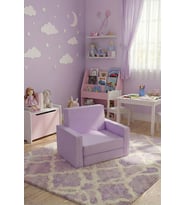 Çocuk Koltuğu Komple Sünger Katlanabilir Yataklı Minder Yatak (0-4 YAŞ) LENSA HOME (Lila)