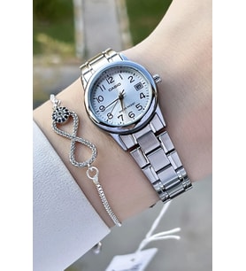 Casio CSISTE111 Gümüş Renk Takvimli Hediye Paketli Kadın Kol Saati