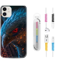 Apple iPhone 11 12 13 Mini Kılıf Kablo Koruma Spiral Silikon Şahin 1756