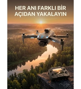 Ekranlı Kumandalı Çift Kameralı Drone ile Havadan Çekim