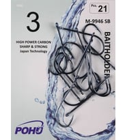 Pohu M-9946 SB  3 Numara 21'li Paket Olta Iğnesi