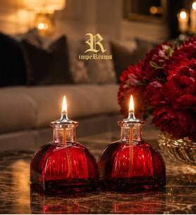impeRiums Red Love Premium Kırmızı Dekoratif Kandil Mum Seti 2’li