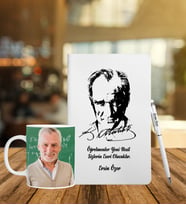 Öğretmenler Gününe Özel Deri Defter Kalem Ve Kupa Seti 277
