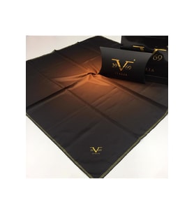 Degrade Desen Black Seri Twill Eşarp Eşarp Askısı ile Birlikte 90x90 cm Kahveren