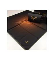 Degrade Desen Black Seri Twill Eşarp Eşarp Askısı ile Birlikte 90x90 cm Kahveren