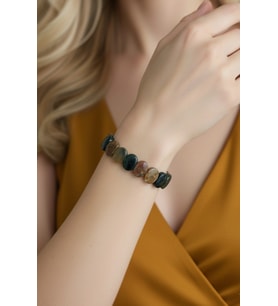 Faset Kesimli Ocean Jasper Bileklik Elastik Yapılı 529-1