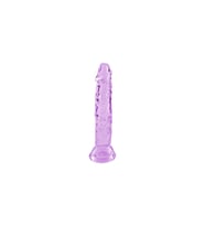 Şeffaf Mor Silikon Gerçekçi Dildo 14cm