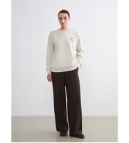 LCW Comfort Kahverengi Beli Lastikli Geniş Paça Kadın Pantolon