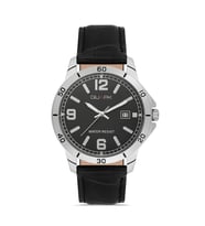 Quark Qm-X004L-1B Çelik Kasa Çelik Kordon Takvimli Erkek Kol Saati (Gümüş)