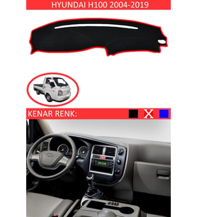 Hyundai H100 2004-2019 Için Uygun Torpido Koruma Halısı Siyah Kenar Renk Kırmızı