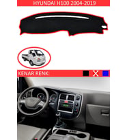 Hyundai H100 2004-2019 Için Uygun Torpido Koruma Halısı Siyah Kenar Renk Kırmızı