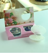İstiridye İçinde Gerçek İnci Kolye & İstiridye Mum Hediye Seti