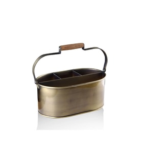 4 Bölmeli Gold Masaüstü Kaşıklık, 32 cm, Şık ve Pratik Tasarım