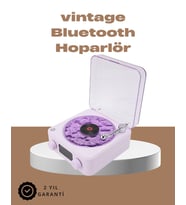 Northcity 360° Sesli Kablosuz Hoparlör – Retro Tasarım ve Gündüz Gece Projektör Işığı