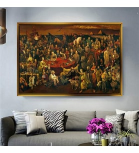 Altın Çerçeveli dekoratif tablo a790 (Gold)