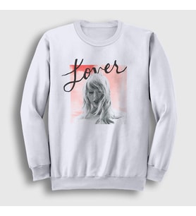 Presmono Unisex Beyaz Lover Taylor Swift Sweatshirt 311931tt