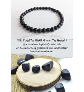 Nelleovana Yıldız Doğal Taş Bileklik 8 Mm ( Taş Hediyeli ) (uyku Sorunu Ve Yıldız Düşüklüğü ) Aa Kalite