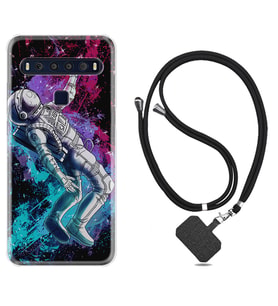 TCL 10L 10 Plus 10SE 20E 20SE 30 L7 Kılıf Boyun Askılı Silikon Astronot Signs 1753