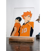 Haikyuu Ev Kageyama Hinata Severlere Masa Dekoratif Ahşap Obje