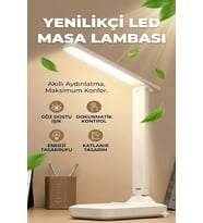 Katlanabilir Dokunmatik Kontrollü Göz Dostu Akıllı LED Masa Lambası – Enerji Tasarruflu