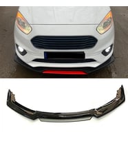 Ford Tourneo Courier Gri Renkli Şeritli Dilli Ön Lip 4 Prç Parlak Siyah ABS