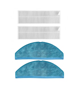 Philips 7000 Serileri HomeRun Aqua ile Uyumlu 2 Adet Hepa Filtre 2 Adet Mop Fiber Paspas
