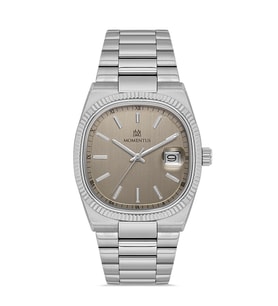 Momentus CM262S-03SS Çelik Kordon Çelik Kasa 3 ATM Suya Dayanıklı Metal Renk Kadın Kol Saati