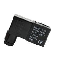 Pnömatik Valf Ventil Bobin Ve Soket 9mm - 12/24/110/220V Ac/Dc