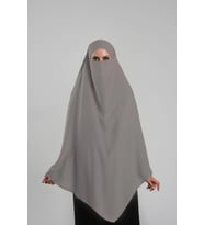 Açık Vizon Pratik Hazır Geçmeli Tesettür Eşarp Krep Bağcıklı Çift Katlı Sufle Hijab 2314_56
