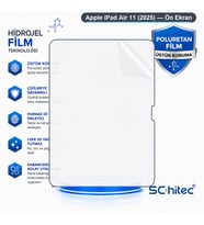 SChitec Apple iPad Air 11 (2025) Uyumlu Ön Yüzey Nano Şeffaf Hidrojel Ekran Koruyucu