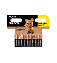 Duracell LR03 MN2400 Basıc İnce AAA Pil 10'lu