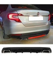 Fiat Egea Sedan Siyah Difüzör Çiftli Kare Egzoz Görünümlü D Tip Difizör