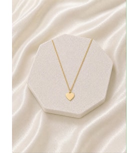 Kişiye Özel Minimalist Kalp Kolye 925K Gümüş (Gold)