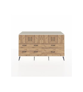Kronos Konsol 4 Raflı 6 Çekmeceli 4 Kapaklı 176x59x99 Aytaşı-Çam