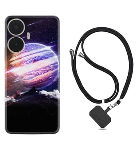 Realme C55 Kılıf Silikon Boyun Askılı İpli Desenli Silikon Super Planet 1797