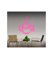 Tea Yazılı ve Şekilli Neon Tabela