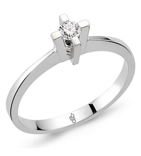 Romeo Pırlanta 0.12 Ct Tektaş Yüzük RM-10006 (Çok Renkli)