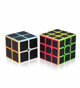 2 SET PROFESSIONAL QY SPEED CORBON FİBER CUBE VIP 2Lİ SET 2X2 ZEKA KÜPÜ 3X3 ZEKA KÜPÜ RUBİKS CUBE