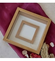 25x25 Cm Fotoğraf Bölümlü Bambu Verda Anı Çerçevesi-6 cm Derinlikli Anı Çerçevesi(Fotoğraf Hediye)