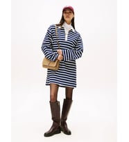 Tommy Hilfiger Altın Düğmeli Rugby Penye Kadın Elbise WW0WW483920Y7