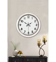 36 Cm Beyaz Metal Standart Duvar Saati