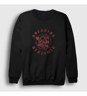Presmono Unisex Siyah Bolt Breaking Benjamin Sweatshirt 376833tt